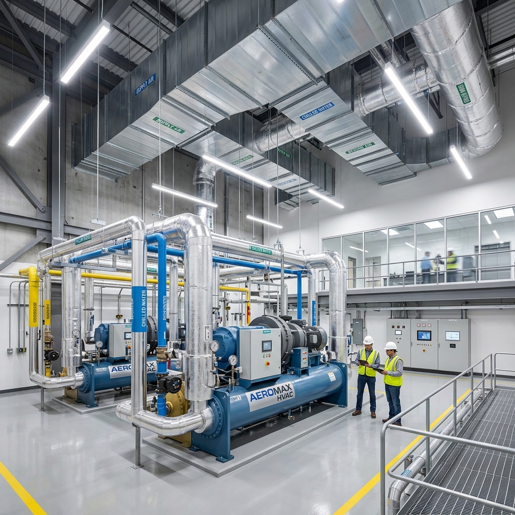 Industrial HVAC Chiller Plant
