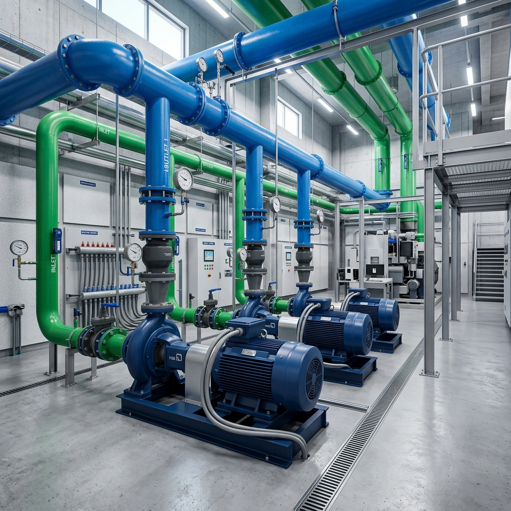 Industrial Plumbing and Pump Room